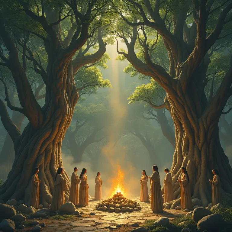 Rituale in heiligen Hainen