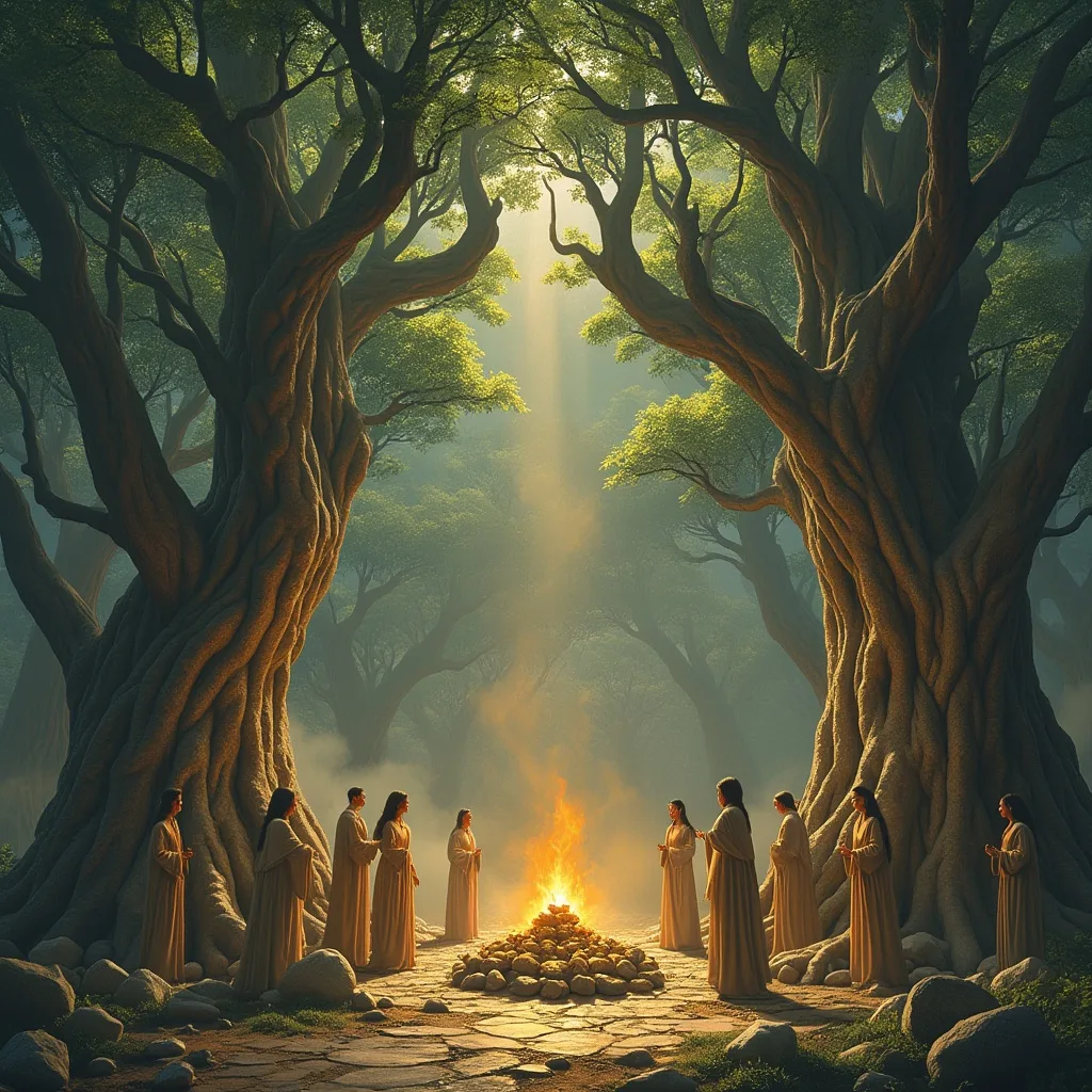 Rituale in heiligen Hainen